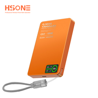 E16A3 L Power Bank Magnétique Sans Fil Ultra Mince 10000mAh 15W Charge Rapide Portable avec Affichage LED