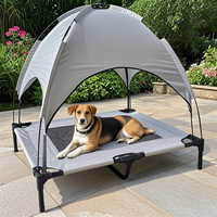 Lit de chien surélevé avec auvent amovible, respirant et imperméable, idéal pour le camping et la plage