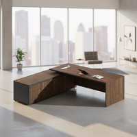 Bureau de direction de luxe LIWEI, bureau moderne haut de gamme personnalisé en panneaux de bois avec design ergonomique, finition anti-rayures
