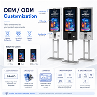 Kiosque d'auto-enregistrement hospitalier de 27 pouces avec écran tactile capacitif, imprimante de reçus, scanner QR/NFC et modules de service personnalisés