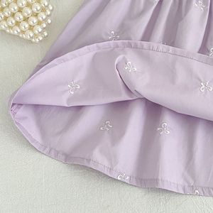 Conjunto de Verano 2026 para Niñas, Vestido y Romper con Lazo, Encaje y Mangas con Volantes, Estilo Princesa - Product Image 6