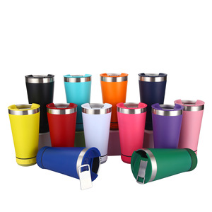 Gobelet isotherme en acier inoxydable 304 avec ouvre-bouteille, haut-parleur extérieur et verre à bière audio - Product Image 1