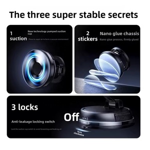 Supporto Magnetico per Telefono da <span class=keywords><strong>Auto</strong></span> con Rotazione a 360 Gradi, Impermeabile, in ABS+Metallo, con Forti Magneti e Ventosa - Product Image 4