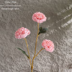 INS usine vent Macaron 3 Lu Lian Simulation fleur mur décor à la maison mariage tenant fausse fleur en tissu - Product Image 3