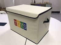 Organisateur de rangement pour jouets, tissu Oxford portatif, boîtes de rangement centrale amovibles, Cubes pliables, conteneurs de bacs avec couvercle/poignées