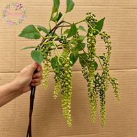 Nouvelle Conception de Fleurs Artificielles en Plastique : Amarante, Radis de Montagne Simulé, Fleur de Pokeweed pour Décoration Murale