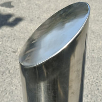 Bolardo de Tráfico de Acero Inoxidable SS304, Barrera Reflectante Diamantada IP67 Impermeable para Carreteras y Vías Urbanas