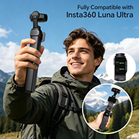 Poignée de transport portable avec batterie intégrée pour Insta360 Luna Ultra Type-C 5000mAh, charge rapide, indicateur LED, personnalisable OEM