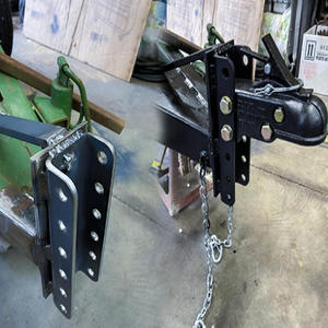 Bracket Saluran Baja Adjustable 6 Lubang untuk <span class=keywords><strong>Coupler</strong></span> Trailer 13000LBS, Baja Q235, Warna Hitam, Kondisi Baru - Product Image 6