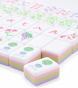 Nuove Tessere Personalizzate di Mahjong Americano a Quattro Strati con Stampa di Design Moderno e Lussuoso in Viola Chiaro per Intrattenimento con <span class=keywords><strong>Scacchi</strong></span> e Carte - Product Image 2