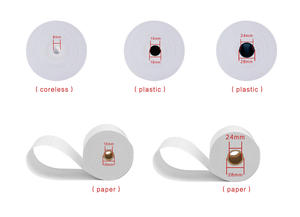 Suministro de papel de grado A 3 1/8X230 80x60 Impresión de cajero negro Papel térmico Recibo <span class=keywords><strong>Clov</strong></span> App 50 rollos blancos para máquinas Pos - Product Image 4