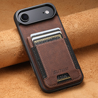 Coque de téléphone SUTENI pour iPhone 18 Pro Max avec bande élastique, porte-cartes et support, aspect givré, en similicuir de luxe, compatible 17 16 Plus 15 14 13 12
