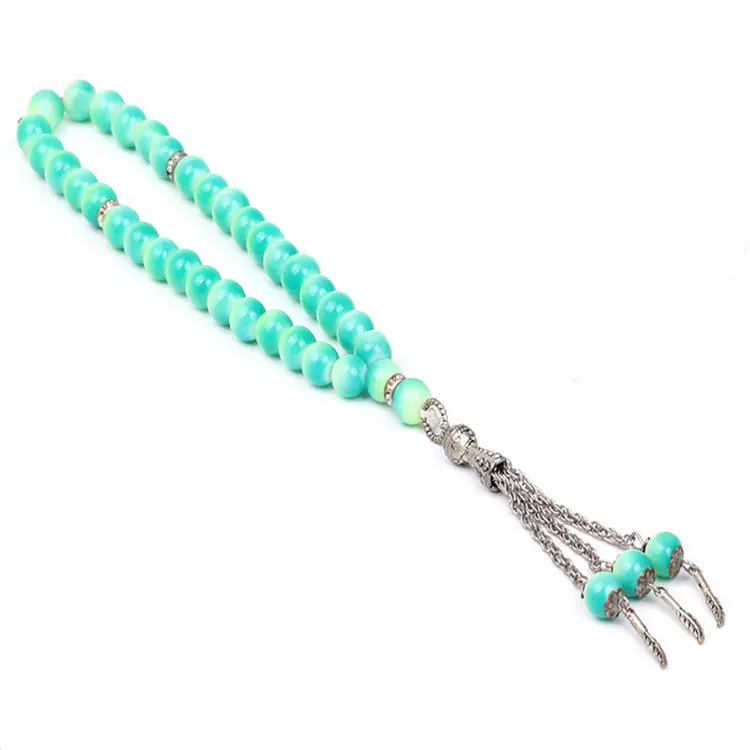 Batu Pirus Turquoise Arab Saudi Mala Muslim 33 Manik-manik Doa