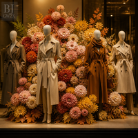 Bouquet réaliste de 7 chrysanthèmes en soie, fleurs artificielles pour la Saint-Valentin, la fête des pères, Noël, décoration de fête
