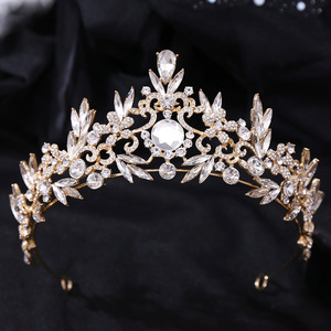 LUOXIN Hermosa Tiara <span class=keywords><strong>de</strong></span> Novia con Hojas <span class=keywords><strong>de</strong></span> Diamantes <span class=keywords><strong>de</strong></span> Imitación, Corona <span class=keywords><strong>de</strong></span> Princesa con Pedrería para Fiesta <span class=keywords><strong>de</strong></span> Aniversario - Product Image 6