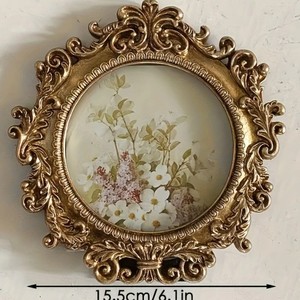 Cornice Portafoto Vintage Europea da 6, 7, 8 Pollici in Resina Rosa, Cornici per Foto da Tavolo - Product Image 3