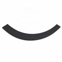 Bande anti-collision en silicone souple 60 ShoreA, protection flexible pour pare-chocs de robot aspirateur, épaisseur 2 mm, noir