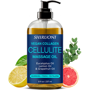 Huile et crème de massage au collagène et à la <span class=keywords><strong>cellulite</strong></span> végétalien 8 floz thérapie <span class=keywords><strong>anti</strong></span>-<span class=keywords><strong>cellulite</strong></span> pour les cuisses et les jambes-pour femmes et hommes - Product Image 1