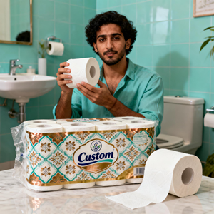 <span class=keywords><strong>Papier</strong></span> <span class=keywords><strong>toilette</strong></span> jetable à grammage élevé, écologique, grand <span class=keywords><strong>rouleau</strong></span>, forte résistance, ne se déchire pas facilement, respectueux de la peau, sans irritation - Product Image 1