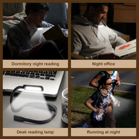 Lampe de cou de lecture de lit rechargeable longue durée 1800mAh batterie amicale pour les yeux lampe large capteur de mouvement cou lampe de lecture de pêche