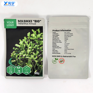 Tùy chỉnh nhôm lá dây kéo túi ba mặt niêm phong túi nhựa PE Mylar túi cho hạt giống Rau hạt hạnh nhân thực phẩm khô - Product Image 6