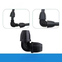 Raccord coudé 8/12 à 90 degrés pour tuyau d'irrigation goutte à goutte, accessoire en plastique pour micro-irrigation de jardin