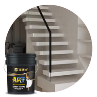 Revêtement artistique intégré pour murs et sols en micro-ciment, peinture murale minimaliste à base d'eau de style Wabi-sabi industriel
