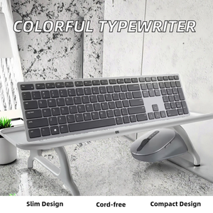 Kit de teclado y ratón retroiluminado con LED inalámbrico negro 2,4G con teclas redondas Programable ultrafino en stock - Product Image 2