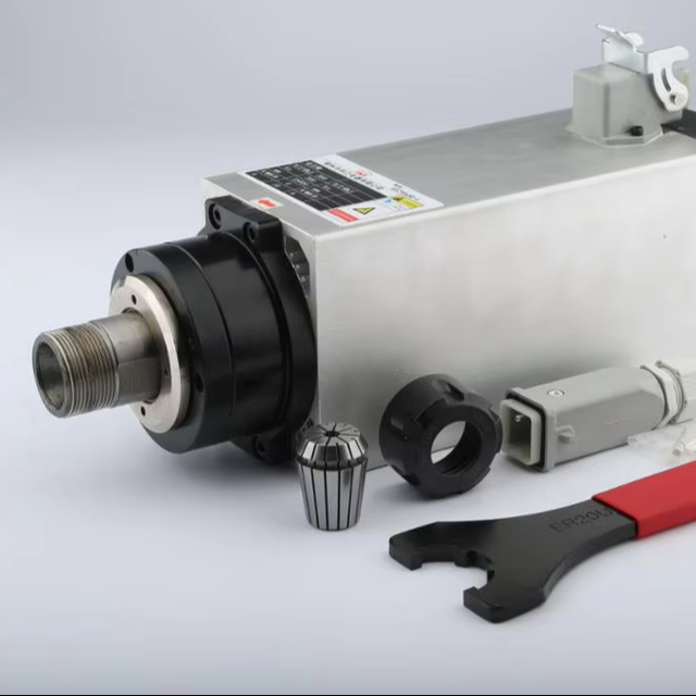 Cnc Router Motor Dual Head Drill PressSpindle Motor Air Cooled with Flange Bracket for Wood Acrylic Metal Engraving