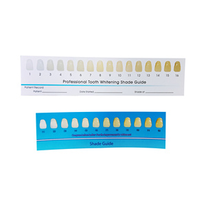 Guía Profesional de <span class=keywords><strong>16</strong></span> Tonos para Blanqueamiento Dental, Tarjeta de Comparación de Color de Dientes con Registro del Paciente, Marca Privada OEM - Product Image 4