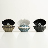 Fontaine d'eau de bureau en céramique en forme de coquillage, mini cascade décorative pour bureau, table à thé, décoration intérieure