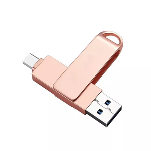 Gitra Giá Rẻ Giá Xoay Kim Loại Lưu Trữ Mạnh Mẽ 128GB 3 Trong 1 Otg Usb Ổ Đĩa Flash 16GB Cho Điện Thoại OTG Ổ Đĩa Bút 64GB Ngón Tay Cái Ổ Đĩa 32GB - Product Image 1
