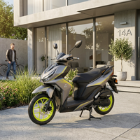 Scooter à essence 125cc 4 temps refroidi par air EEC Euro5 EFI avec démarrage sans clé, frein à disque avant et frein à tambour arrière, grand réservoir de 8L pour adultes - Achat en gros