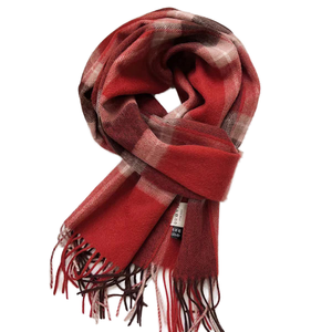 Écharpe longue en laine australienne à carreaux avec pompons, coupe-vent et chaude, pour femme, hiver, haut de gamme, nouveau style britannique 2025, cache-cou, cadeau d'anniversaire - Product Image 2