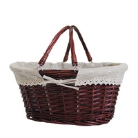 Personnalisé petit et grand rotin osier cartable tissé panier motif Premium paniers de rangement nourriture shopping fruits pique-nique stockage