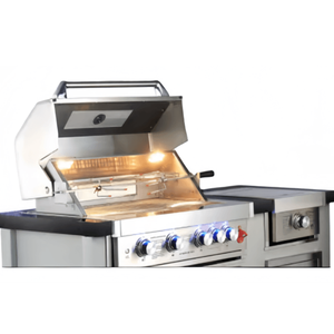 Cuisine extérieure personnalisée en acier inoxydable, armoires de jardin, îlot de barbecue modulaire mobile avec évier, réfrigérateur, grilles à gaz - Product Image 6