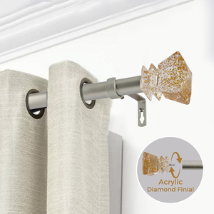 <span class=keywords><strong>Tringle</strong></span> à rideau décorative en gros avec embouts en verre artisanaux, diverses finitions, quincaillerie de fenêtre pour projets commerciaux - Product Image 3