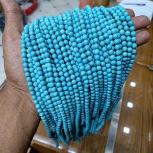 Perles de pierre turquoise naturelle rondes de 2 mm, 3 mm, 4 mm, pierres précieuses en vrac pour la fabrication de colliers, bracelets et bijoux - Product Image 1