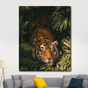 Kit Pittura con Numeri per Adulti Principianti, <span class=keywords><strong>Tigre</strong></span> Addormentata nella Giungla, Set Fai-da-Te su Tela per Decorazione Murale del Soggiorno - Product Image 2