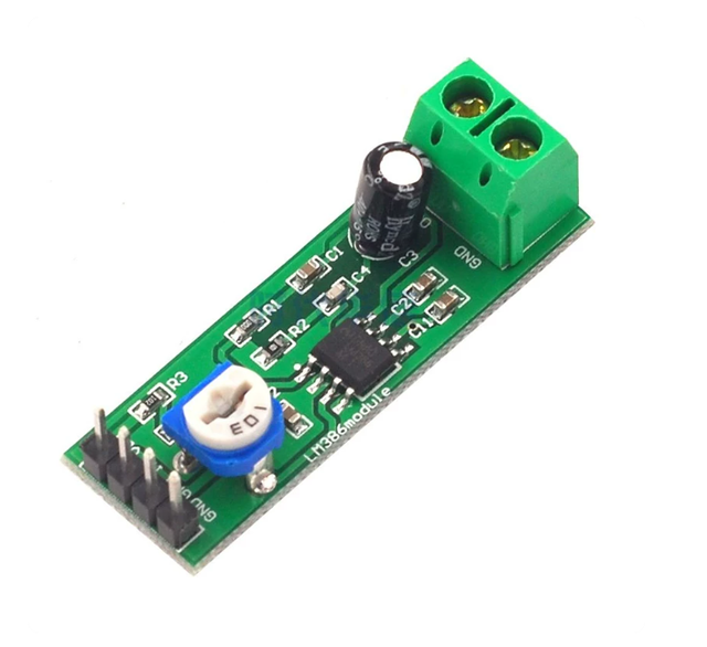 LM386 Amplifier Board, 200x Gain, Audio Power Amplifier Board, Mono Audio, Power Amplifier Module