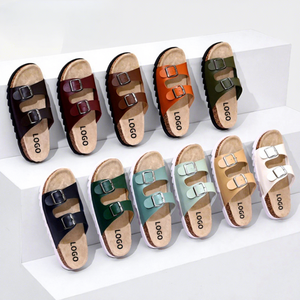 <span class=keywords><strong>Sandale</strong></span> avec logo personnalisé design OEM/ODM rétro prix de gros sandales pour hommes logo personnalisé boucle de pantoufle semelle épaisse pantoufle en liège pin - Product Image 1