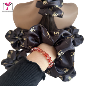 MUYANG – Nouveaux élastiques à cheveux personnalisés pour filles, chouchous imprimés avec logo, couleurs sur mesure, faible MOQ, outils d'extension capillaire - Product Image 5