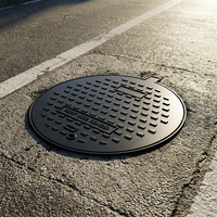 Couvercle de trou d'homme en fonte ductile conforme à la norme EN 124 pour les applications routières Contact pour la personnalisation