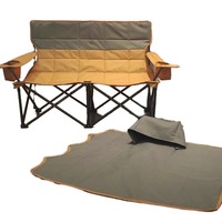 Prix usine 16*0.8mm Tube en acier pliant Double chaise et Double chaise pliante de camping et chaise de camping pliante pour amoureux