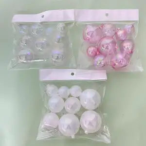 Wholesaler New Cake Decoration 3cm 4cm 5cm 6cm Mixed Clear Ins Style Magic Ball White Pink Balls