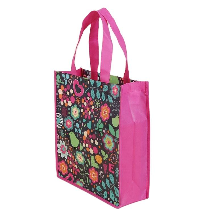 Customized printing reusable eco friendly shopping laminated non woven tote bags