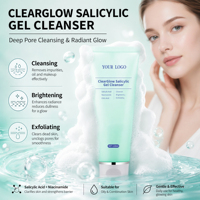 Nettoyant à l'acide salicylique certifié FDA, fabrication sous contrat, formule sur mesure, traitement de l'acné, nettoyant éclaircissant