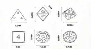 Mini set de dés DND RPG lumineux en acrylique transparent, perles, petits dés <span class=keywords><strong>TRPG</strong></span>, 7 pièces, portables, colorés, miniatures pour jeux de table - Product Image 2