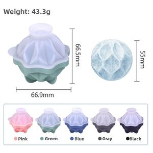 Moule à glaçons en silicone de qualité alimentaire, forme diamant, et moule à boules de glace intégrées pour whisky, boissons fraîches et boissons estivales - Product Image 2
