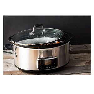 <span class=keywords><strong>Mijoteuse</strong></span> en acier inoxydable 6.6 L de <span class=keywords><strong>grande</strong></span> <span class=keywords><strong>capacité</strong></span> avec 6 programmes préréglés Couvercle en verre 235 W pour cuisson lente et sous vide - Product Image 2